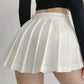 High-Waist Pleated Mini Skirt