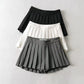 High-Waist Pleated Mini Skirt