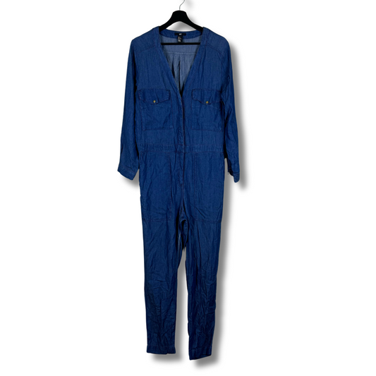 DARK WASH DENIM JUMPSUIT