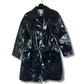 BLACK VINYL TRENCH COAT