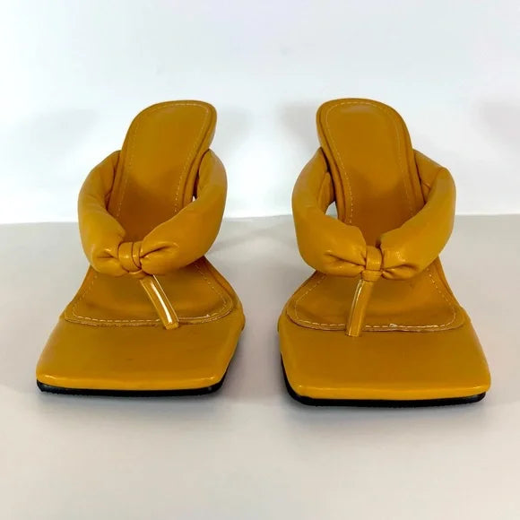 MUSTARD THONG SANDALS