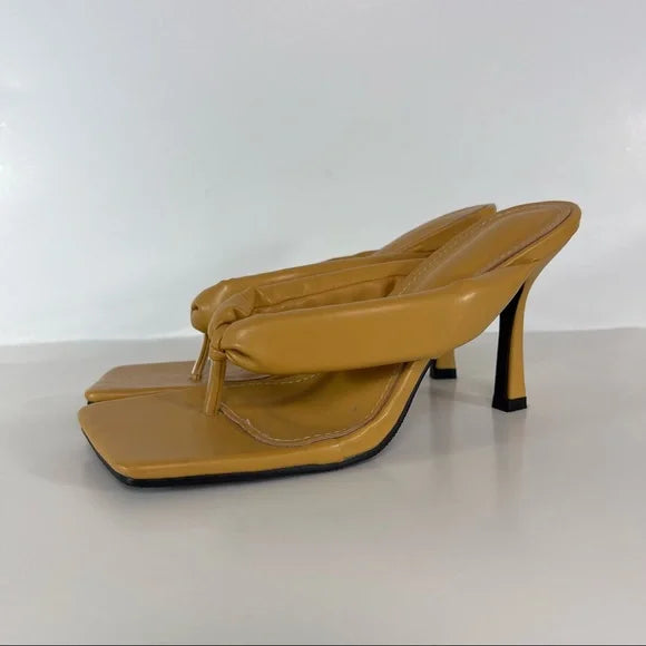 MUSTARD THONG SANDALS