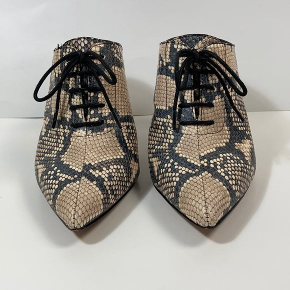 SNAKE PRINT MULES